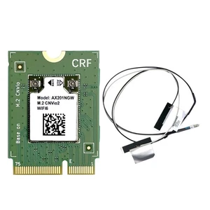AX201 WiFi Card+2xAntenna WiFi 6 M.2 CNVio 2974Mbps 2.4G&5G Bluetooth 5.22821 - Afbeelding 1 van 7