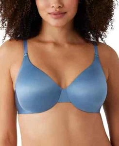 Wacoal Women's Inner Sheen Underwire Bra 855397 - Coronet Blue - Size 34C - Picture 1 of 8