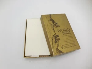 Vintage World Bible King James Version Presentation Bible White Leather Boxed - Picture 1 of 16