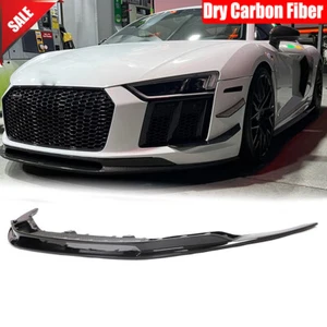 Spoiler labbro paraurti anteriore in fibra di carbonio a secco adatto per Audi R8 V10 Gen 2 2016-2019 - Foto 1 di 12