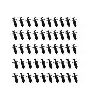 50Pcs Hole Black Plastic Car Fender Rivets Panel Clip Screw Fastener HOT - Picture 1 of 8