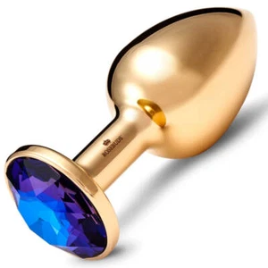 Rosebuds Stainless Steel Gold Butt Plug Medium - Heliotrope - Picture 1 of 1