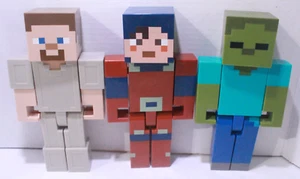 Menge 3 Minecraft große Figuren 8,5" Figuren Hex Steve Zombie Mojang - Bild 1 von 17