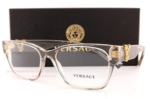 clear frame glasses versace