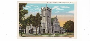 Moscatina, Iowa cartolina d'epoca / prima chiesa episcopale metodista - Foto 1 di 2