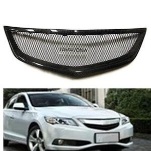 1x Front Bumper Grille Grill For 2013-2015 2014 Acura ILX Honeycomb Carbon Fiber - Picture 1 of 9