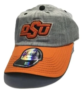 NCAA Oklahoma State Cowboys Adjustable Hat, Orange, Gray, Youth Kids Size - Picture 1 of 9