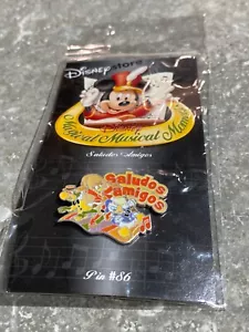 DISNEY MAGICAL MUSICAL MOMENTS PIN BADGE SALUDOS AMIGOS THREE CABALLEROS - Picture 1 of 2