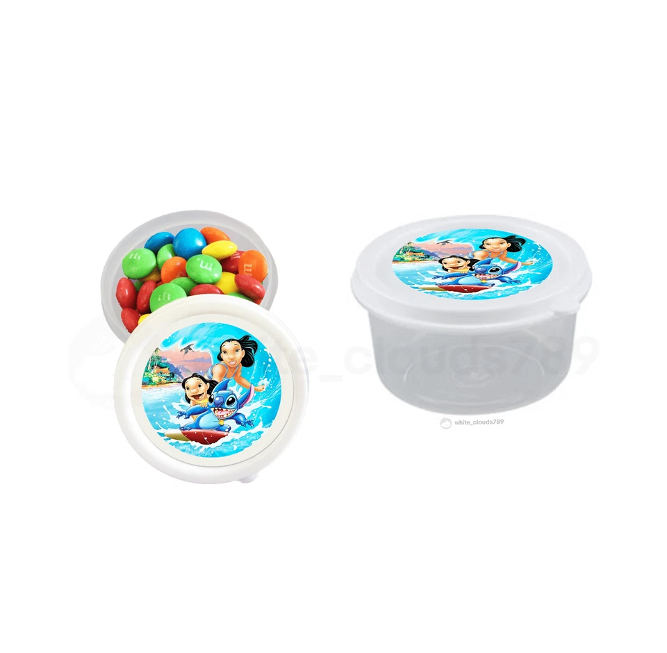 10 recipientes de dulces pequeños Lilo and Stitch Party Favor de 2,3 oz rellenables regalo golosina Foto 1 de 1