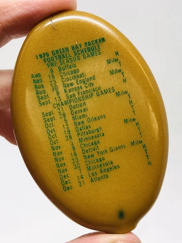 Vtg Green Bay Packers 1975 Advertising Schedule Coin Purse Howards Grove Bank Cover