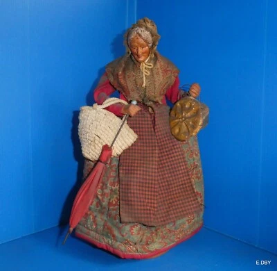 SANTON DE PROVENCE HABILLE  SIMONE JOUGLAS  60'  FEMME estampille sous le socle - Photo 1/4