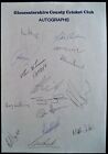 GLOUCESTERSHIRE COUNTY CRICKET CLUB 1997 OFFICIAL AUTOGRAPH TEAM SHEET