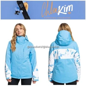 Roxy x Chloe Kim “Jetty” snowboard jacket azure clouds blue size M - Picture 1 of 8