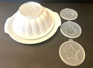 Tupperware "Jel-n-Serve" #617-2 mit Deckel, Vintage Deckel Blume, Baum, Herz, Stern - Bild 1 von 6