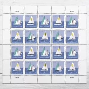 Sailboats Postcard Stamps (5 Sheets (100 Stamps)) - Picture 1 of 13
