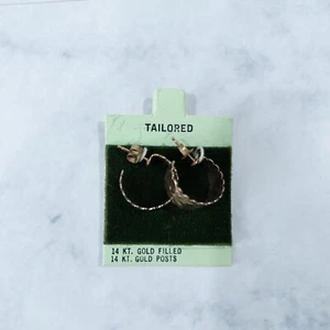 Vintage 14k Gold Filled 14k Gold Posts Pierced Earrings Jewelry - Picture 1 of 5