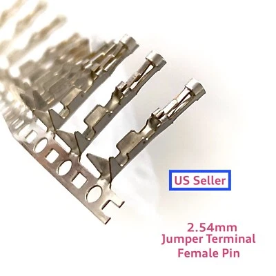 Terminal de crimpado hembra carcasa cable puente Dupont de 2,54 mm 100 un. | EE. UU. Foto 1 de 4