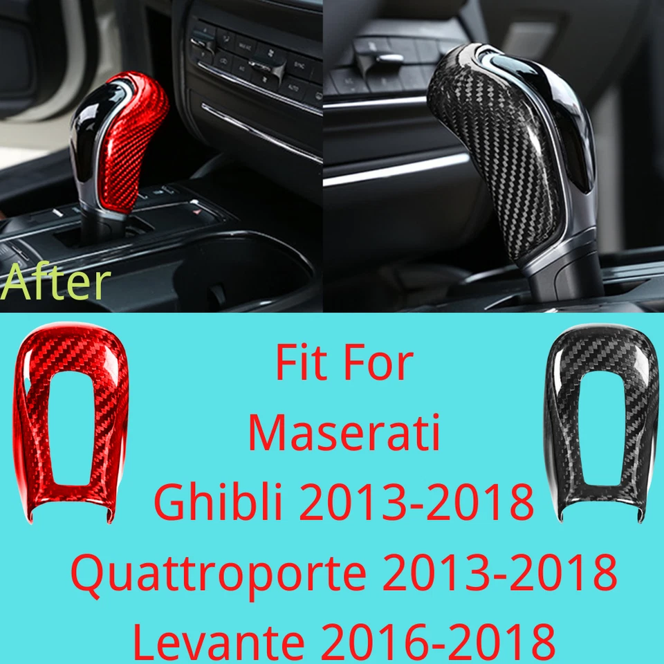 For Maserati Quattroporte Ghibli 2013-2018 Levante 16-18 Gear Shift Real Carbon - Изображение 1 из 1