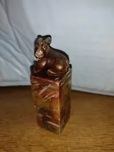 Chinese Natural Shoushan Stone Handcarved Donkey Statue Seals - Picture 1 of 11