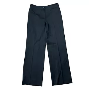 Armani Collezioni Sz 6 Trouser Pants Wool Blend Mid Rise Straight Black Women’s - Picture 1 of 12