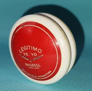 vintage LEGITIMO YO-YO RUSSELL red & white ARGENTINA 1973 Variant classic toy - Picture 1 of 8