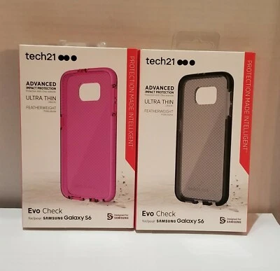 2 Tech21 - Funda Evo Check para Celulares Samsung Galaxy S6 - Rosa y/o Negro Foto 1 de 4