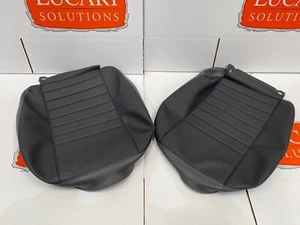 2 denim twill grey vinyl front seat base covers Fit Land Rover Defender TD5 TDCI - Picture 1 of 2