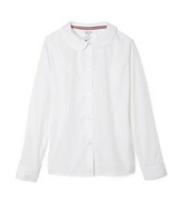 French Toast Youth Blouse LS PeterPan Collar White Official School Blouse Size 4 - Picture 1 of 6