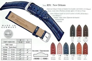 Genuine Leather | "New Orleans" | Model R51 Watch Band RIOS1931 Made In Germany - Picture 1 of 104