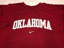 Nike Oklahoma Sooners OU Men's Red Short Sleeve T-Shirt XL Football Baseball SB