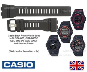 GBA-800 Casio Watch Strap Band for GBD-800, GBA-800SF, GBD-800SF -BLACK GENUINE - Picture 1 of 5