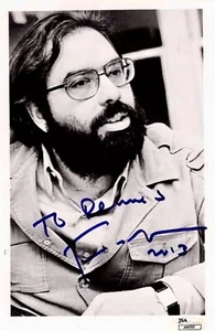 FRANCIS FORD COPPOLA - "EL DIRECTOR DEL PADRINO", Foto firmada 7 x 9 BW certificado de autenticidad JSA - Imagen 1 de 2