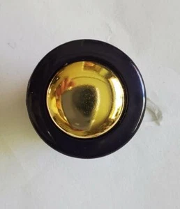 12 Round Plastic Navy Gold Dome Shank Vintage Buttons 36L - 7/8" - 22mm (B295) - Bild 1 von 4