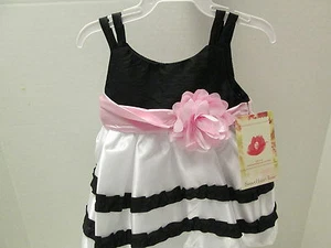 Vestido de bebé elegante blanco y negro de Pascua, talla 3-6 meses, precio de venta sugerido por el fabricante $60, nuevo con etiquetas - Imagen 1 de 3