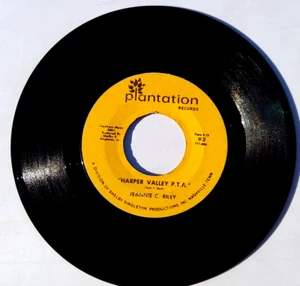 JENNIE C RILEY - Harper Valley PTA / Yesterday - Vinyl 45 rpm 1968 Plantation 3 - Imagen 1 de 4