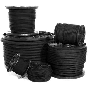 Paracord Planet cavo antiurto tessuto diamante nero - diametri 1/2 e 3/4 pollici - Foto 1 di 21