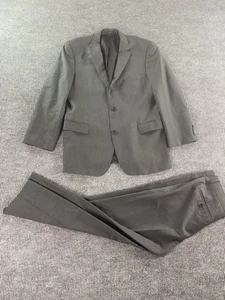 Hugo Boss Suit 44 R Gray Wool Birdseye Premium Designer Jacket Pants Set 36x30 - Picture 1 of 24