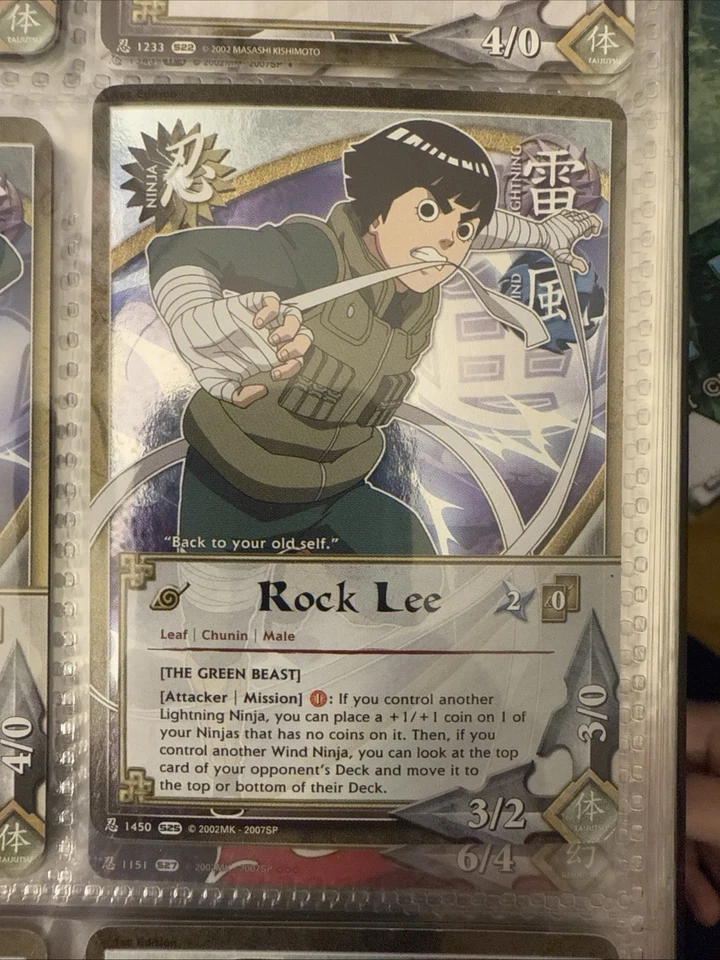 Naruto CCG Rock Lee Card 1450 Holo Foil - Image 1 of 1