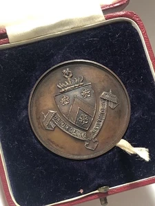 Antigua medalla británica Detur Gloris Soli Deo Dulwich College medalla medalla de bronce en estuche - Imagen 1 de 7