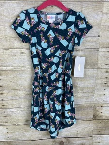 Lularoe Kinder Mae Taschen Kleid Nagelneu Gr. 4 Disney - Bild 1 von 4