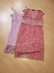 LIU-JO Sommer Kleid S/36 Creme/Rot getüpft aus Mesh+Unterkleid CREAM Altrosa S - Bild 1 von 14