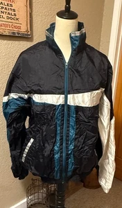 Giacca a vento vintage Wilson Advantage taglia grande nero bianco acqua - Foto 1 di 4