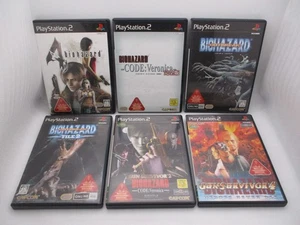 PS2 6 Games Set BIOHAZARD 4 Code:Veronica OUTBREAK 1 2 GUN SURVIVOR 2 & 4 Japan - Picture 1 of 10