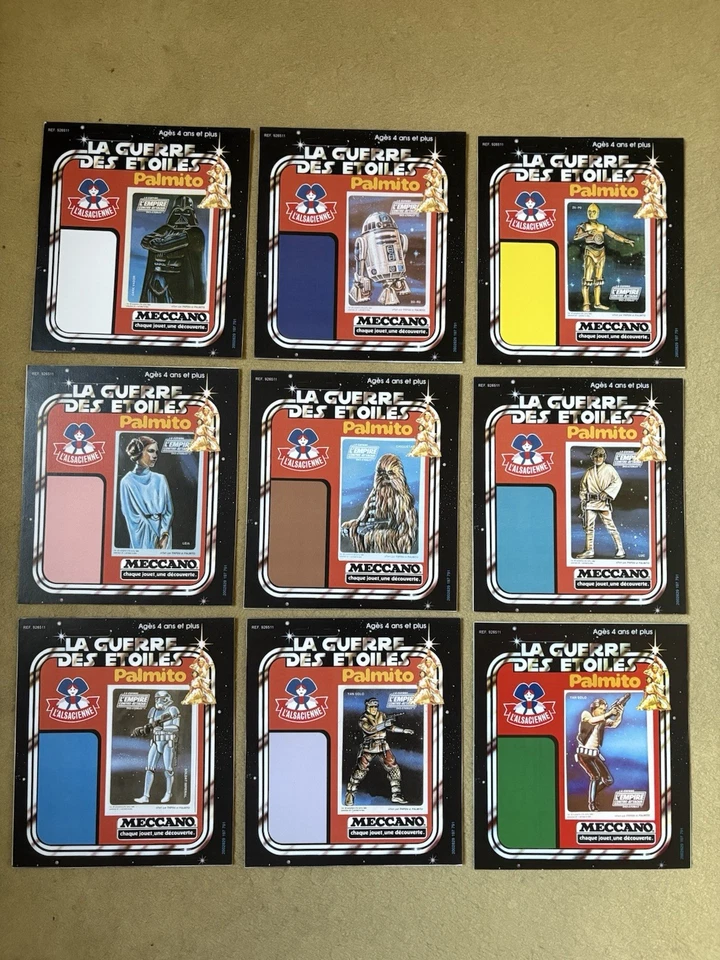 french meccano star wars la guerre des etoiles Lot de 9 Blisters Palmito Papou - Photo 1/2