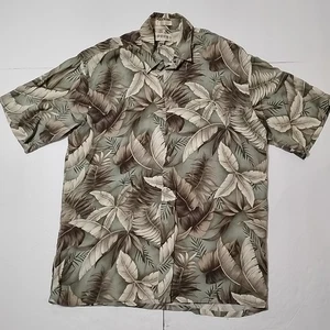 Camicia hawaiana Campia Moda verde medio floreale manica corta 100% rayon - Foto 1 di 5