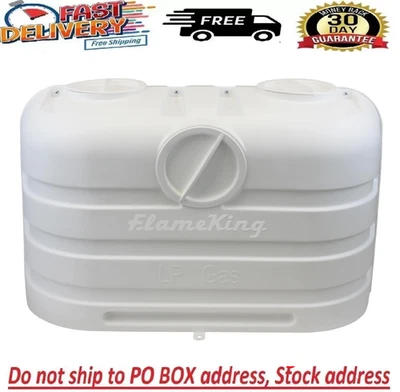 Cubierta de plástico de alta resistencia doble tanque de propano de 20 lb LP para casa rodante, remolque de viaje, cámper Foto 1 de 4