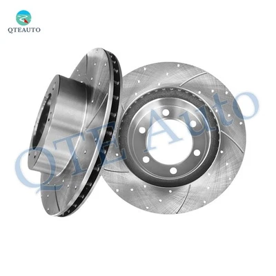 Rotores de disco de freno delanteros ranurados perforados de 319 mm para Toyota 4Runner 1996-2002 Foto 1 de 4