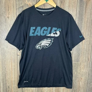 T-shirt allenamento Nike NFL Philadelphia Eagles Dri-FIT calcio adulto grande nera - Foto 1 di 7