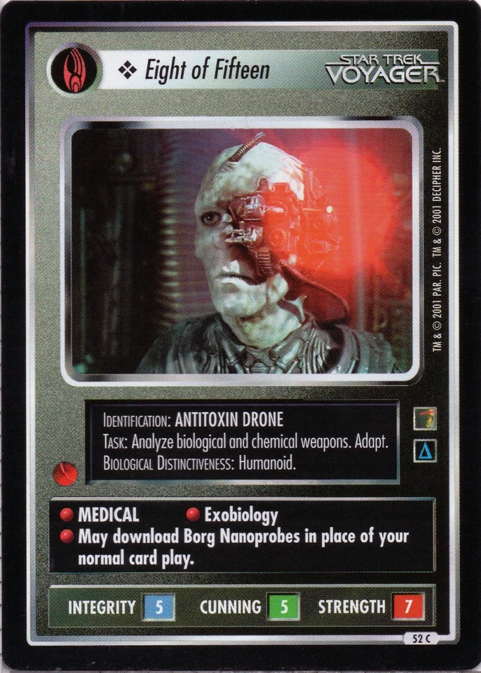Star Trek CCG Eight of Fifteen Near-Mint/NM Common – The Borg 2001 - Image 1 of 1