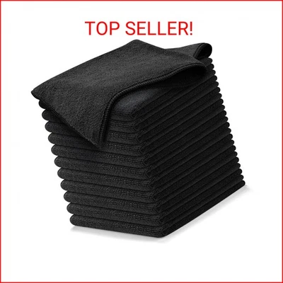 USANOOKS Microfiber Cleaning Cloth - 12Pcs (16x16 in) High Performance - 1200 Wa
